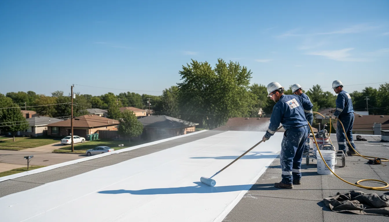 Commercial roof coating in Flora, MS near me